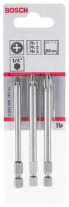 Extra Hard Range 3 Pce Assorted Screwdriver Bits