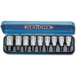 Gedore 1/2" Drive In-Hex Socket Set