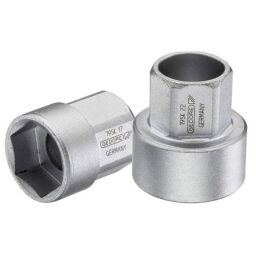 Gedore 1/2" External Hex Drive Hollow 19 SK Sockets Metric Short Pattern 