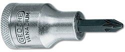 Gedore 1/2" Drive Male Pozi Bits