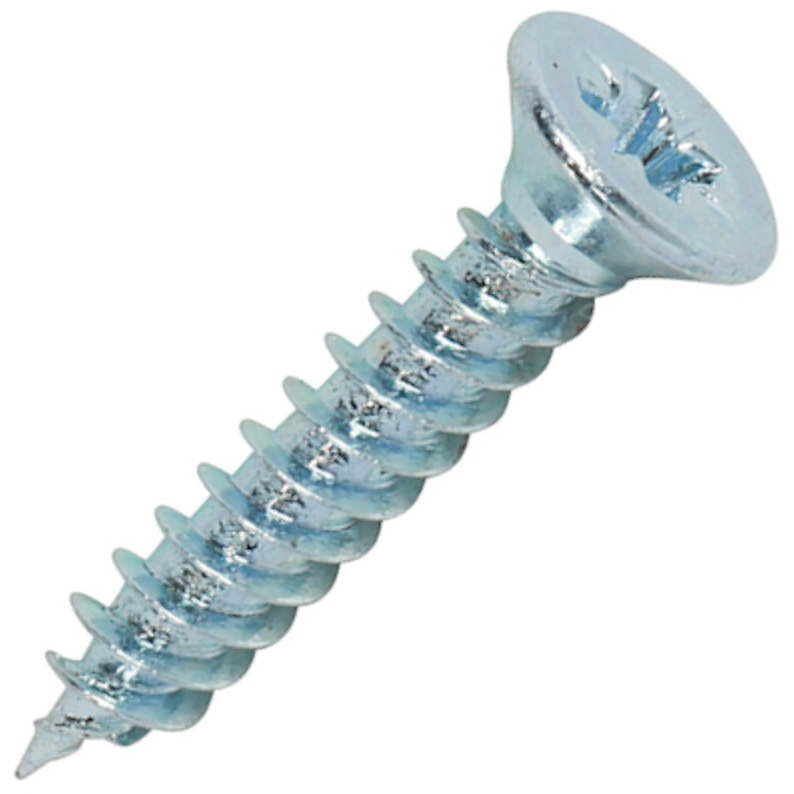 No. 4 x 5/8" Twin Woodscrew PZ1 CSK - BZP (Box of 200) 00458CWZ Timco