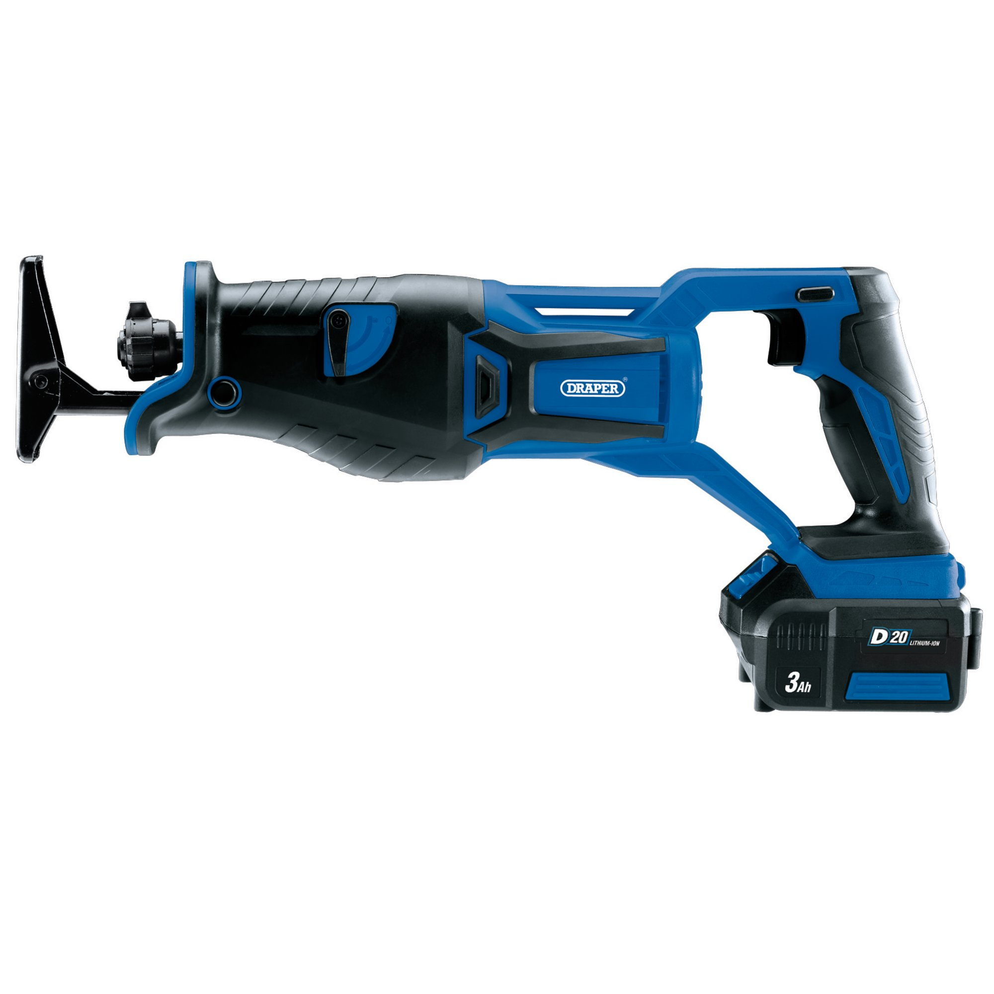 Draper 00593 D20RS28SET D20 20V Brushless Reciprocating Saw with 3Ah Battery and Fast Charger