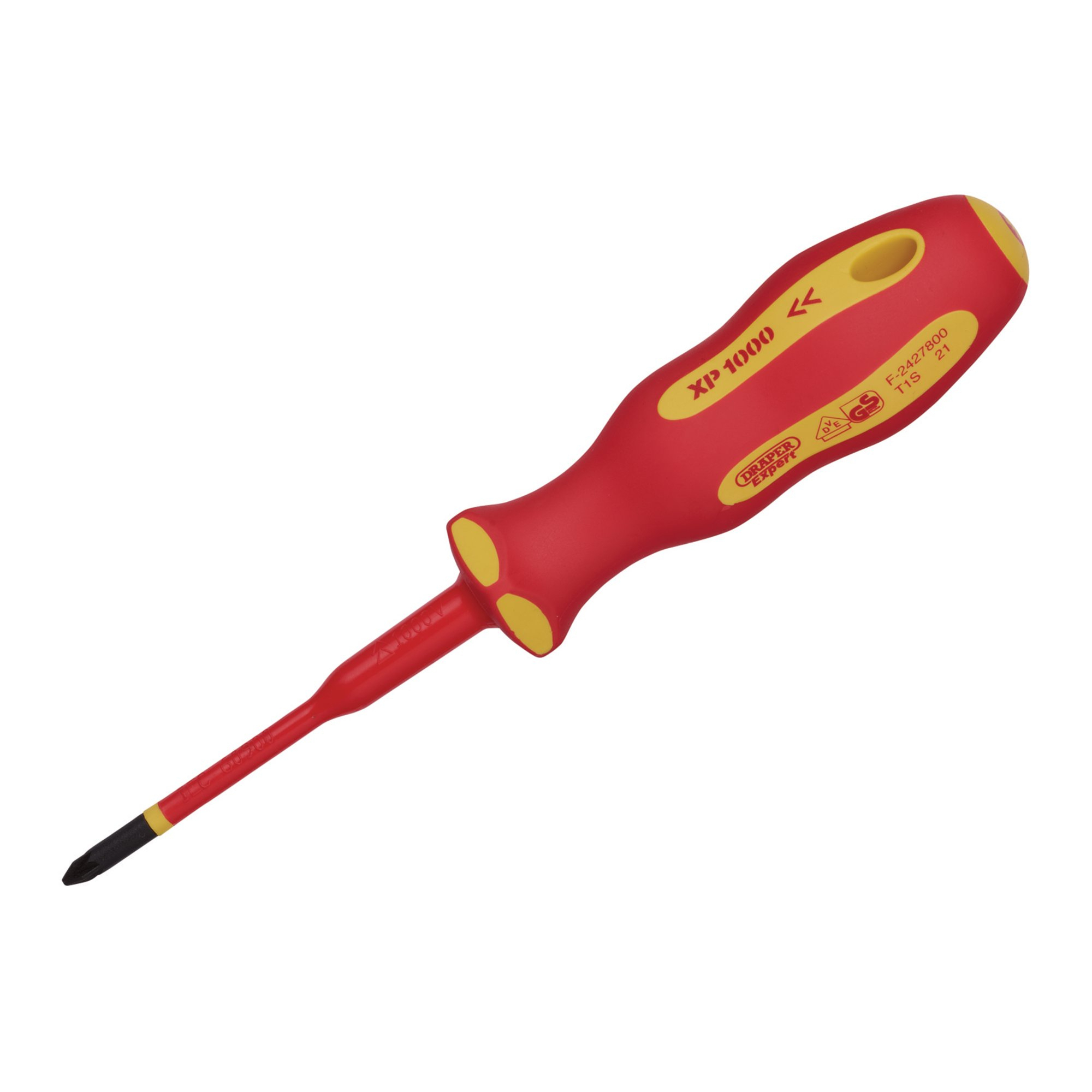 Draper 02165 965SLIMPZ Ergo Plus&#174; Slimline PZ Type VDE Screwdriver (No:1 X 80mm)