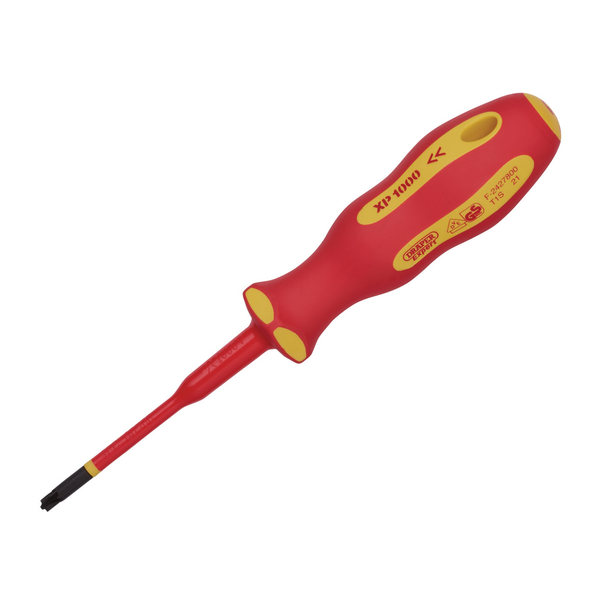 Draper 02254 965SLIMPZ/SL Ergo Plus&#174; Extra Slim PZ/SL Type VDE Interchangeable Screwdriver Blade No.1 x 80mm