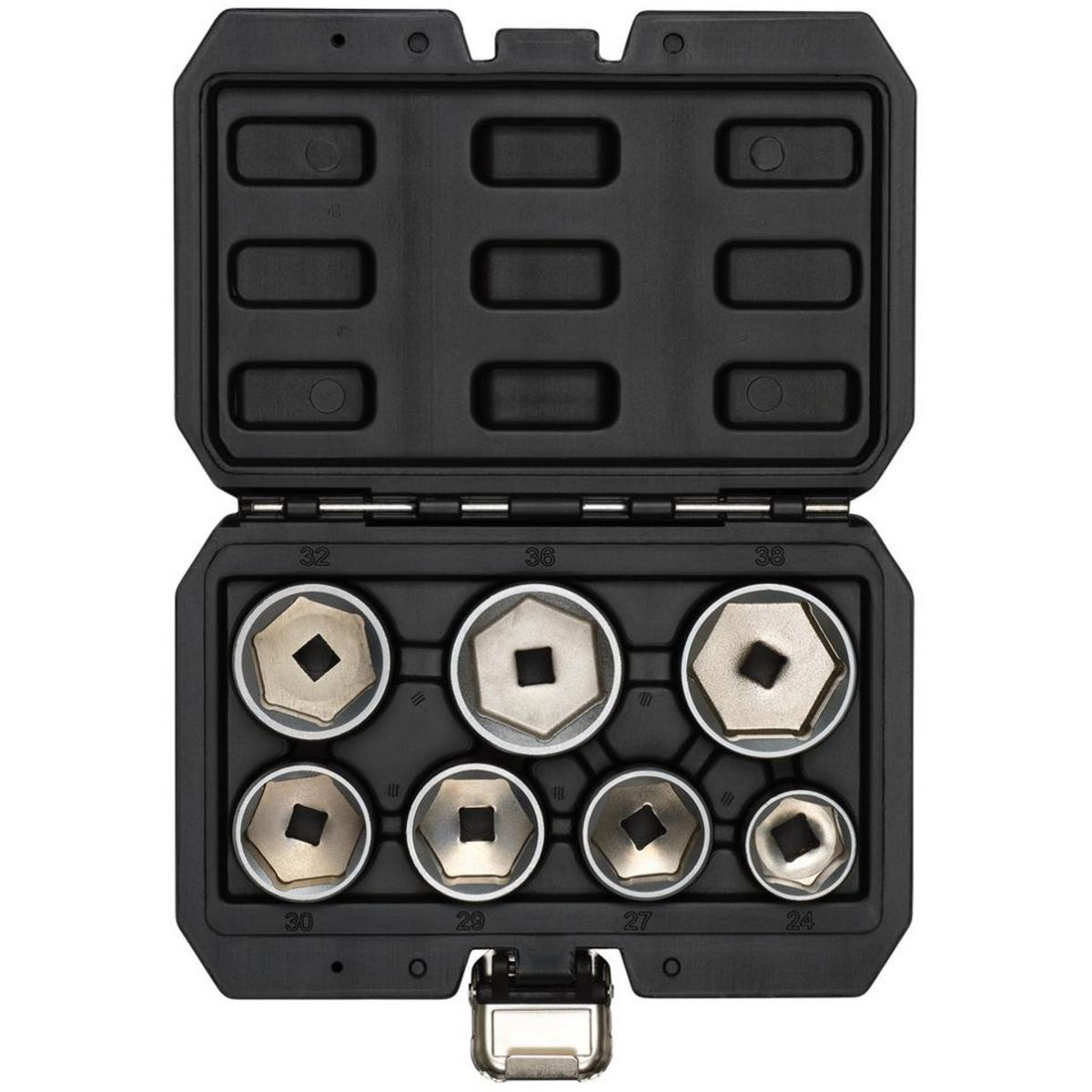 Draper 02747 Oil Filter Socket Set, 3/8" Sq. Dr. (7 Piece)