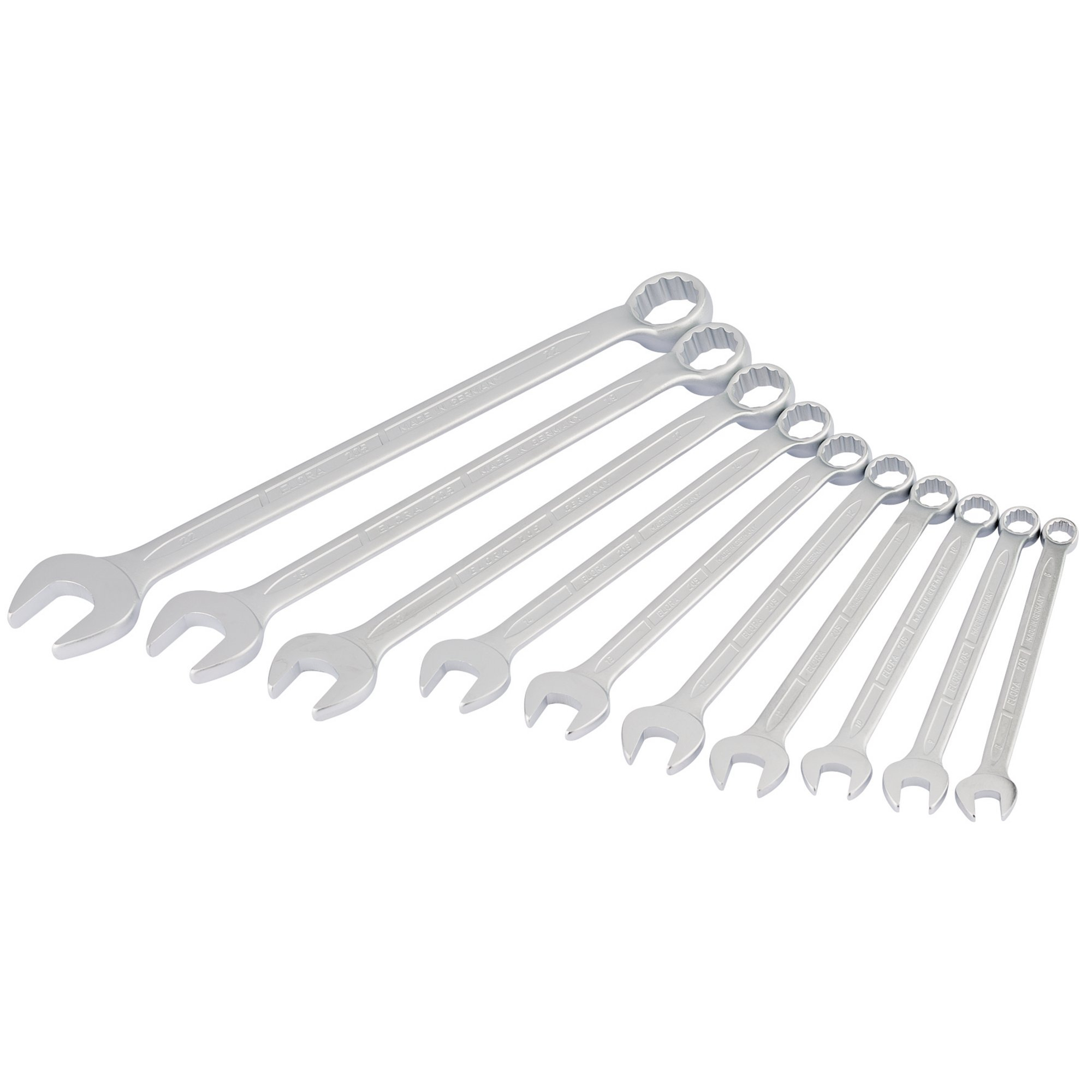 Elora 205 S10M 10 Piece Long Metric Combination Spanner Set 03082