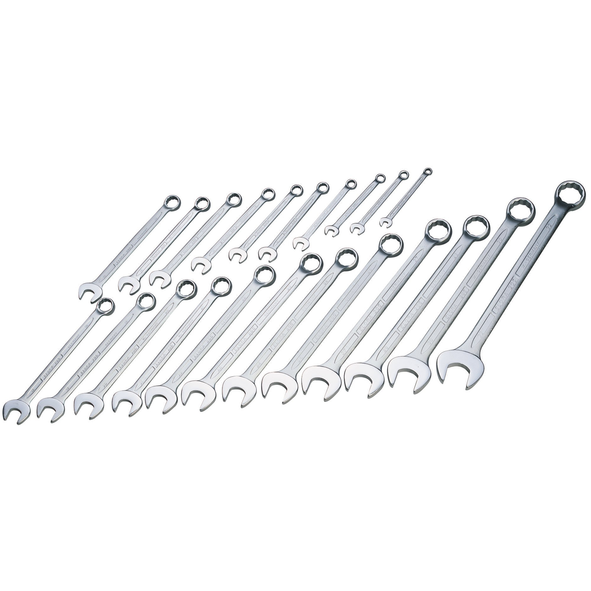Elora 205 S22M 22 Piece Long Metric Combination Spanner Set 03115
