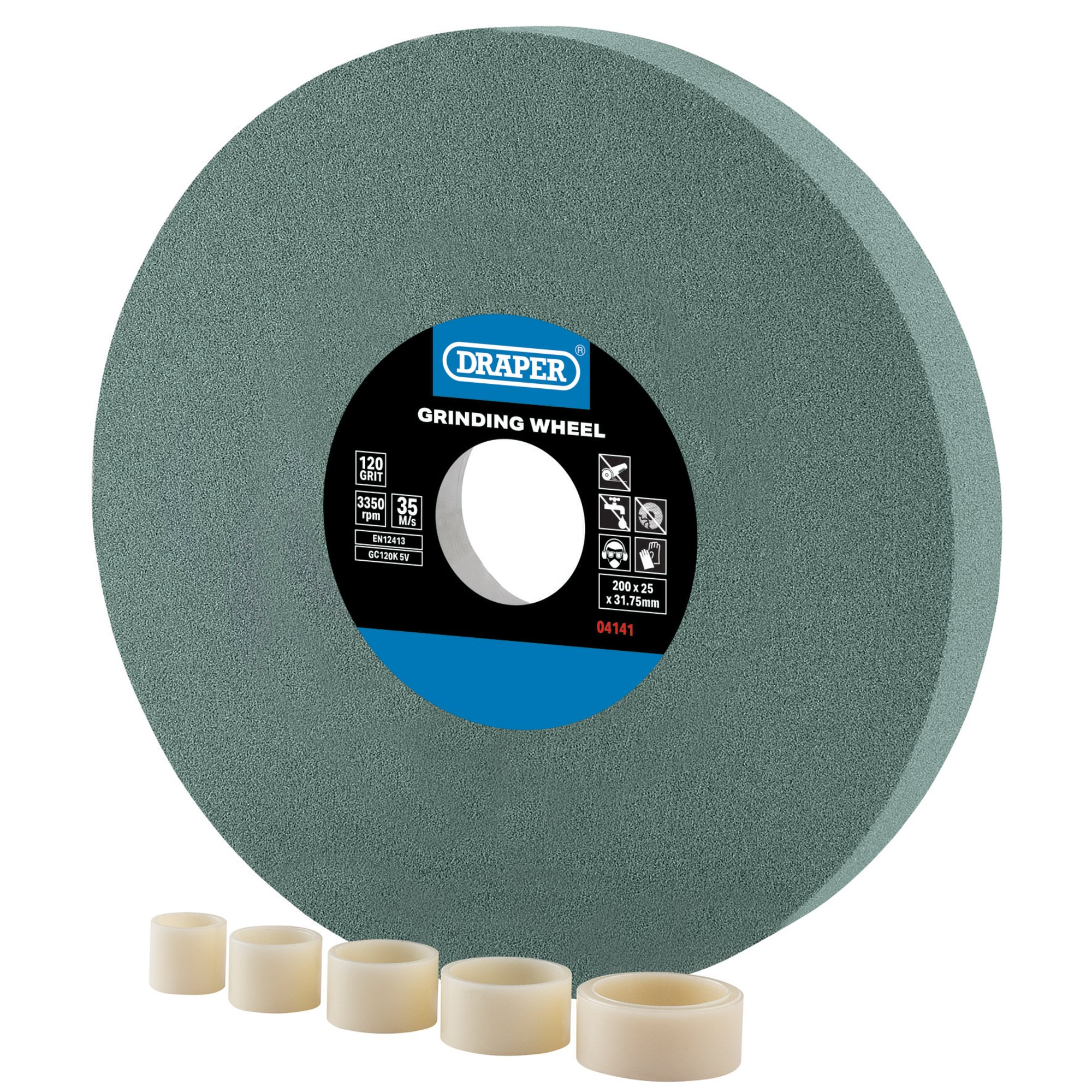 Draper 04141 BG20025S Silicon Carbide Bench Grinding Wheel, 200 X 25mm, 120 G