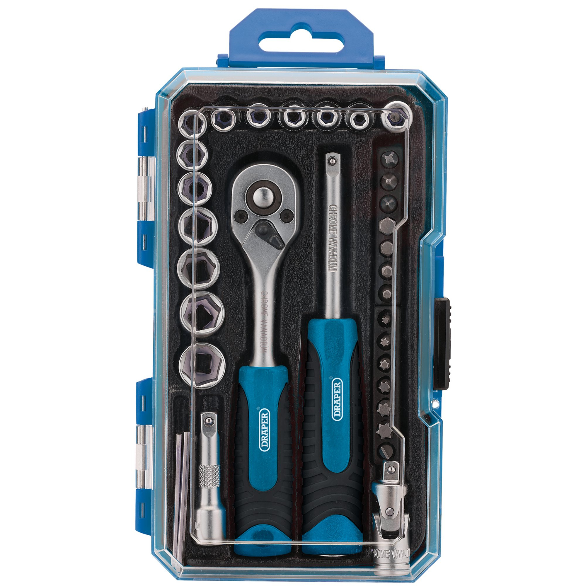 Draper 04777 1/4SS35 Socket Set, 1/4" Sq. Dr. (35 Piece)