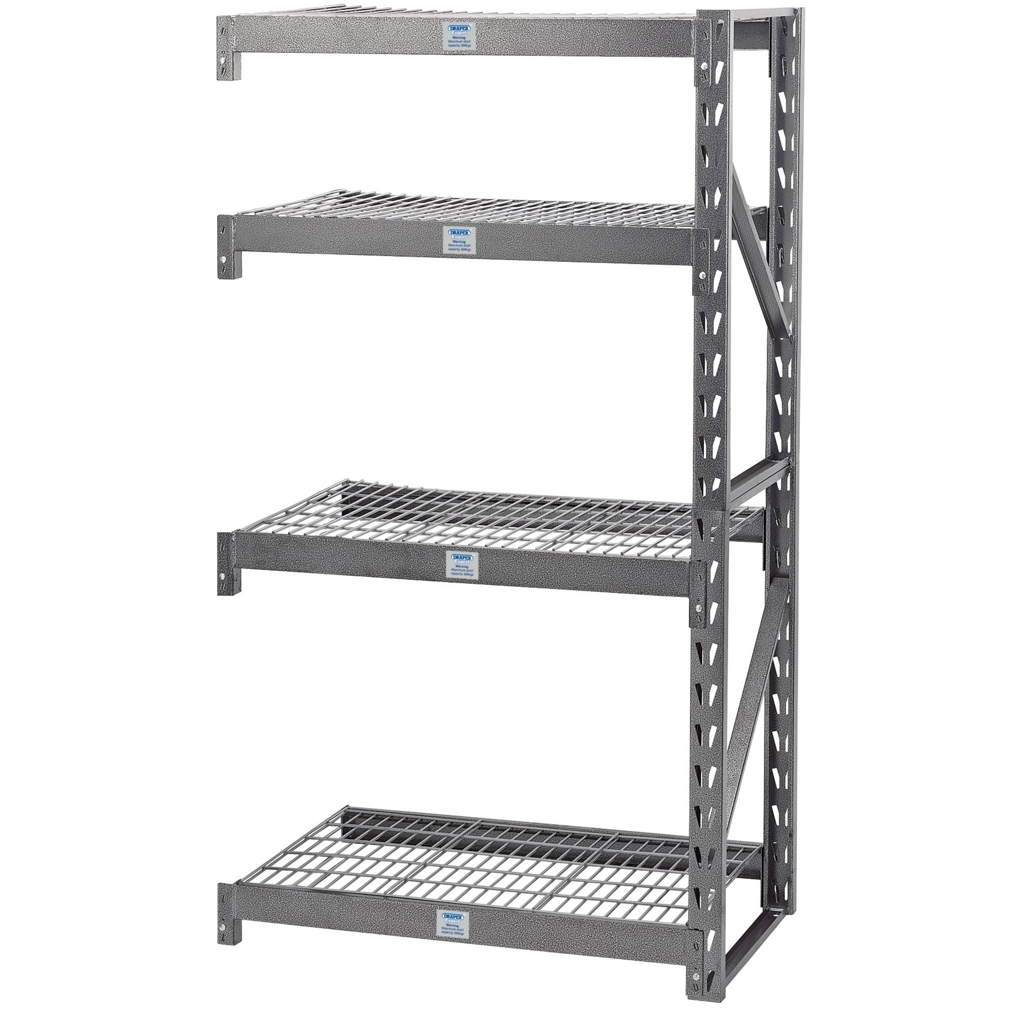 Draper 05231 MSUHD104E/PRO Expert Heavy Duty Steel 4 Shelving Extension Unit  (1040 x 610 x 1830mm)