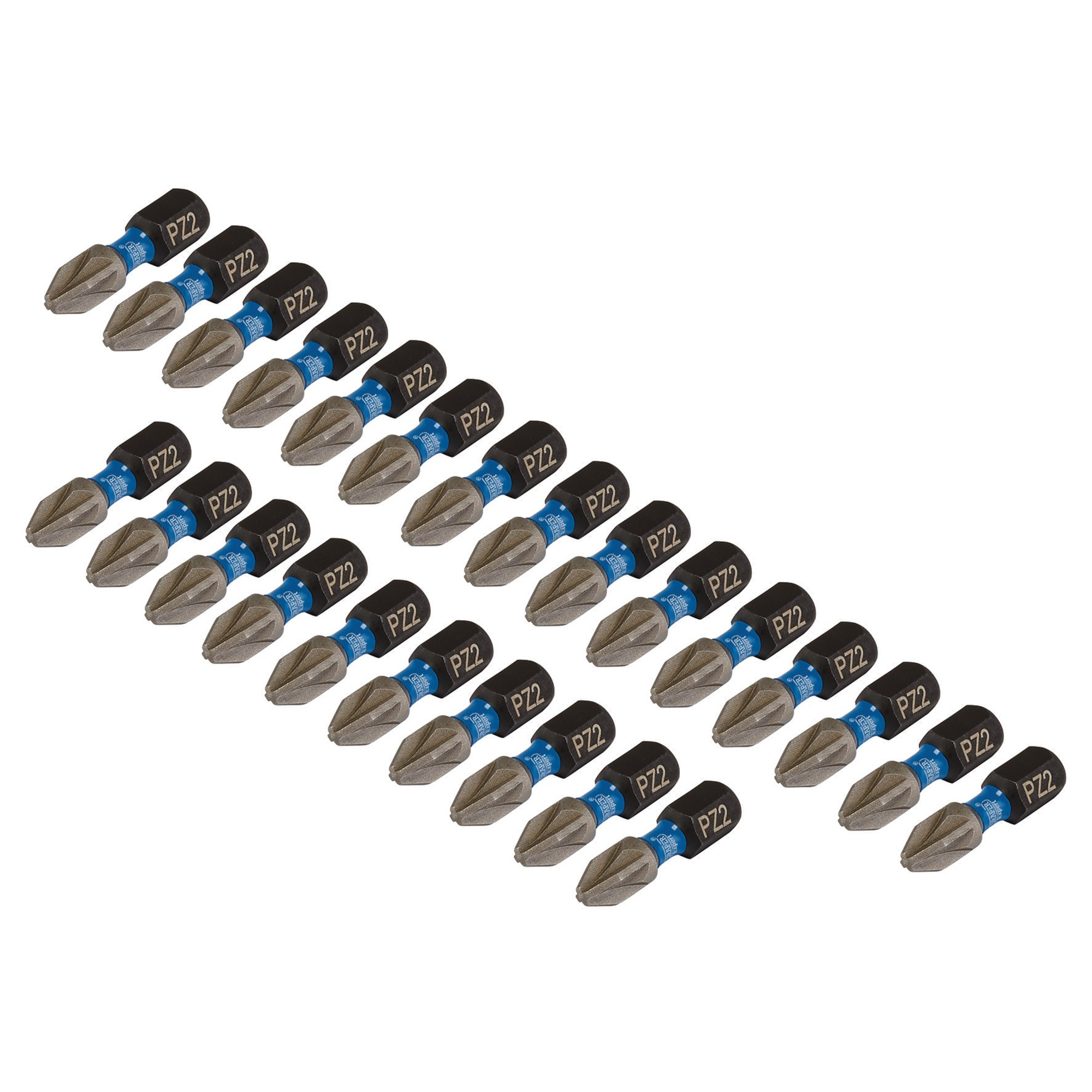 Draper 05689 IMBH/PZ25/25 Expert Pz Type Impact Screwdriver Bits, No.2 X 25mm, 1/4" Hex (Pack Of 25)