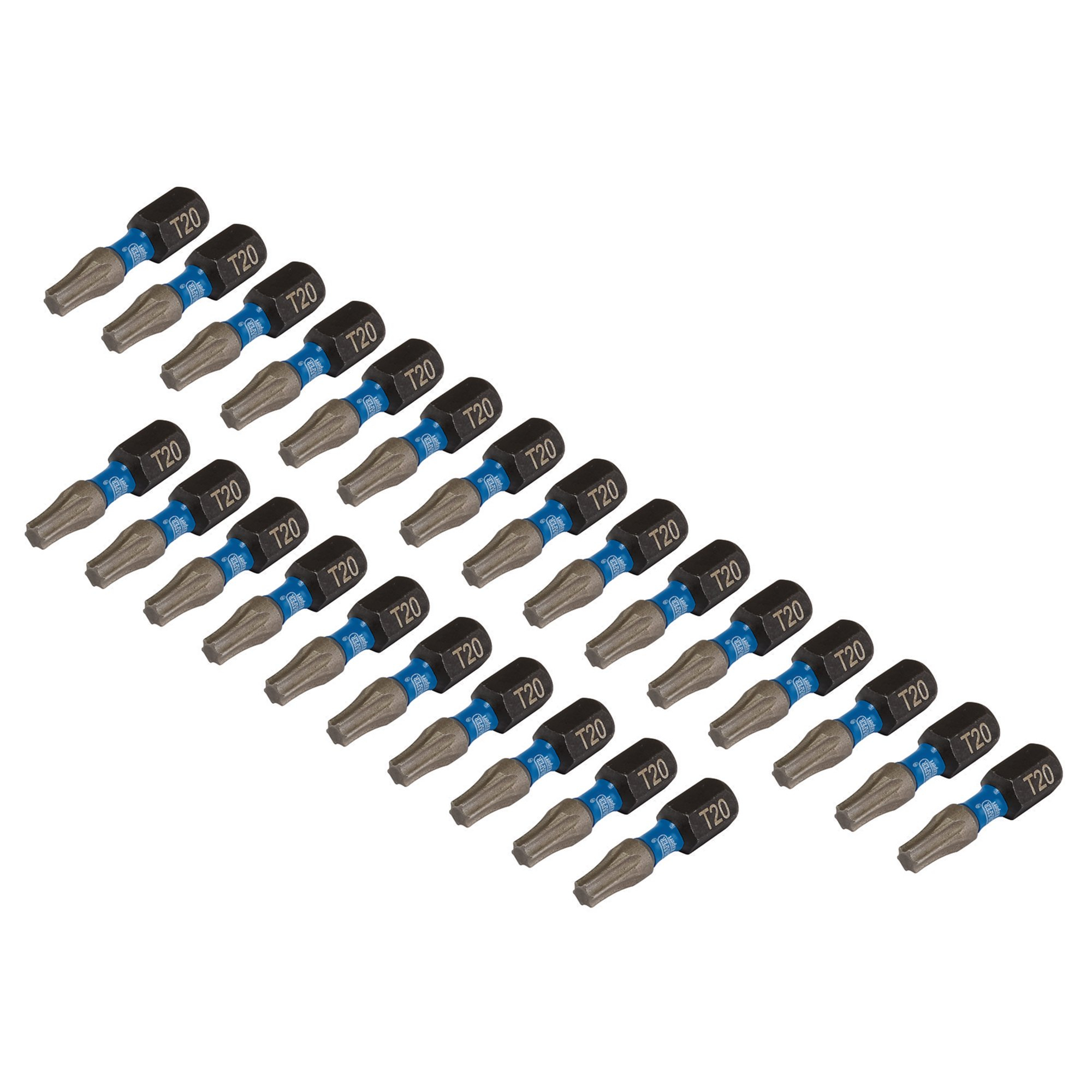 Draper 05692 IMBH/TX25/25 Expert Tx Star&#174; Impact Screwdriver Bits, T20 X 25mm, 1/4" Hex (Pack Of 25)