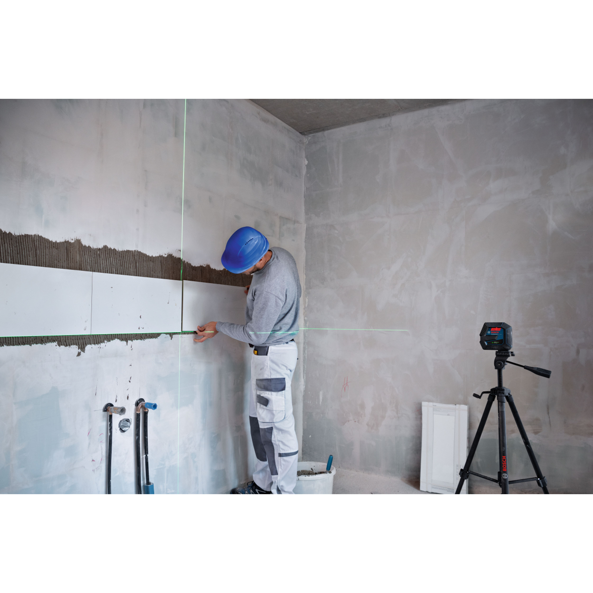 Bosch GCL 2-50 G + RM 10 + Ceiling clip Green Beam Combi Laser 50m with Target plate in Carry Case
