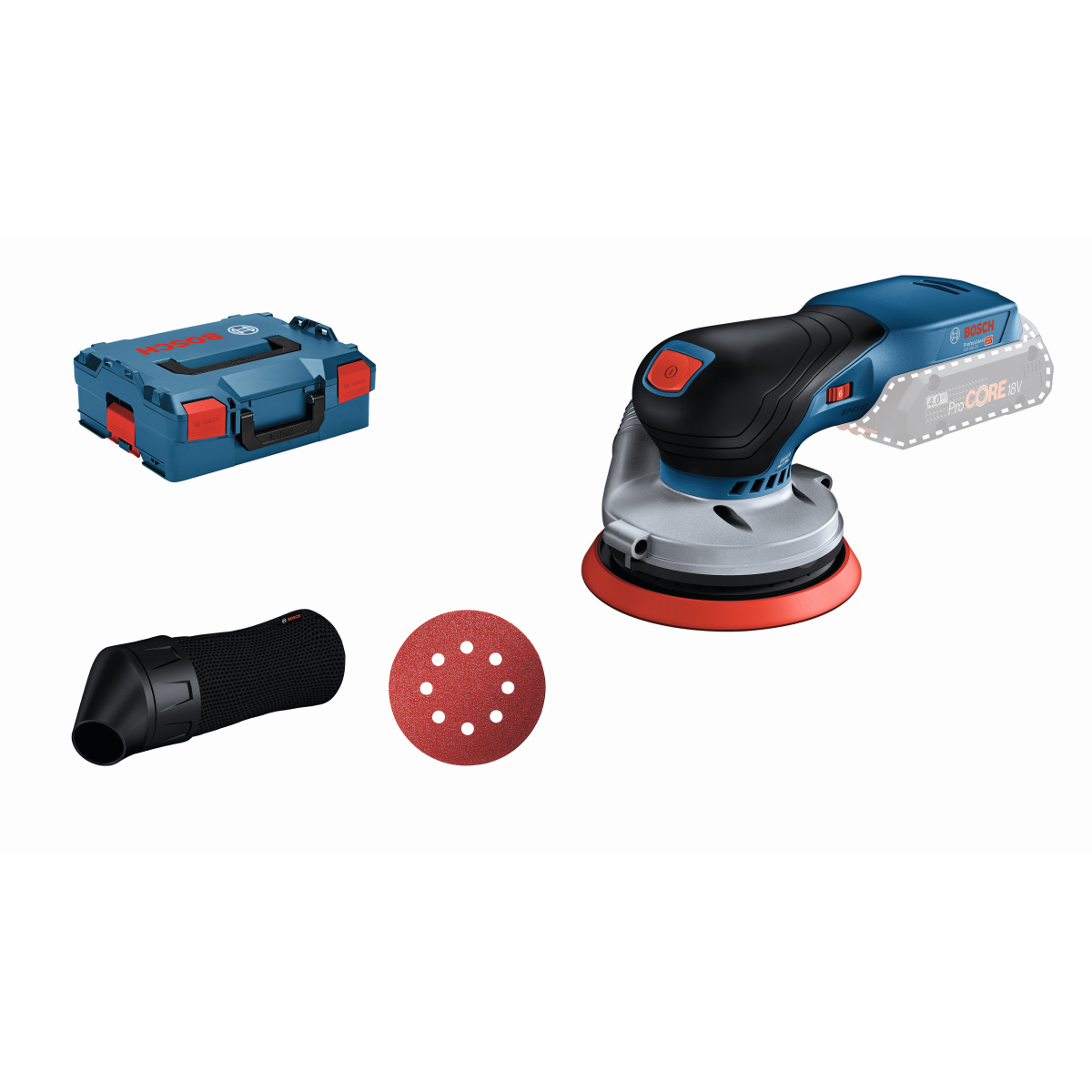 Bosch GEX18V-125NCG Body Only 18V Brushless 125mm Random Orbit Palm Sander in L-BOXX