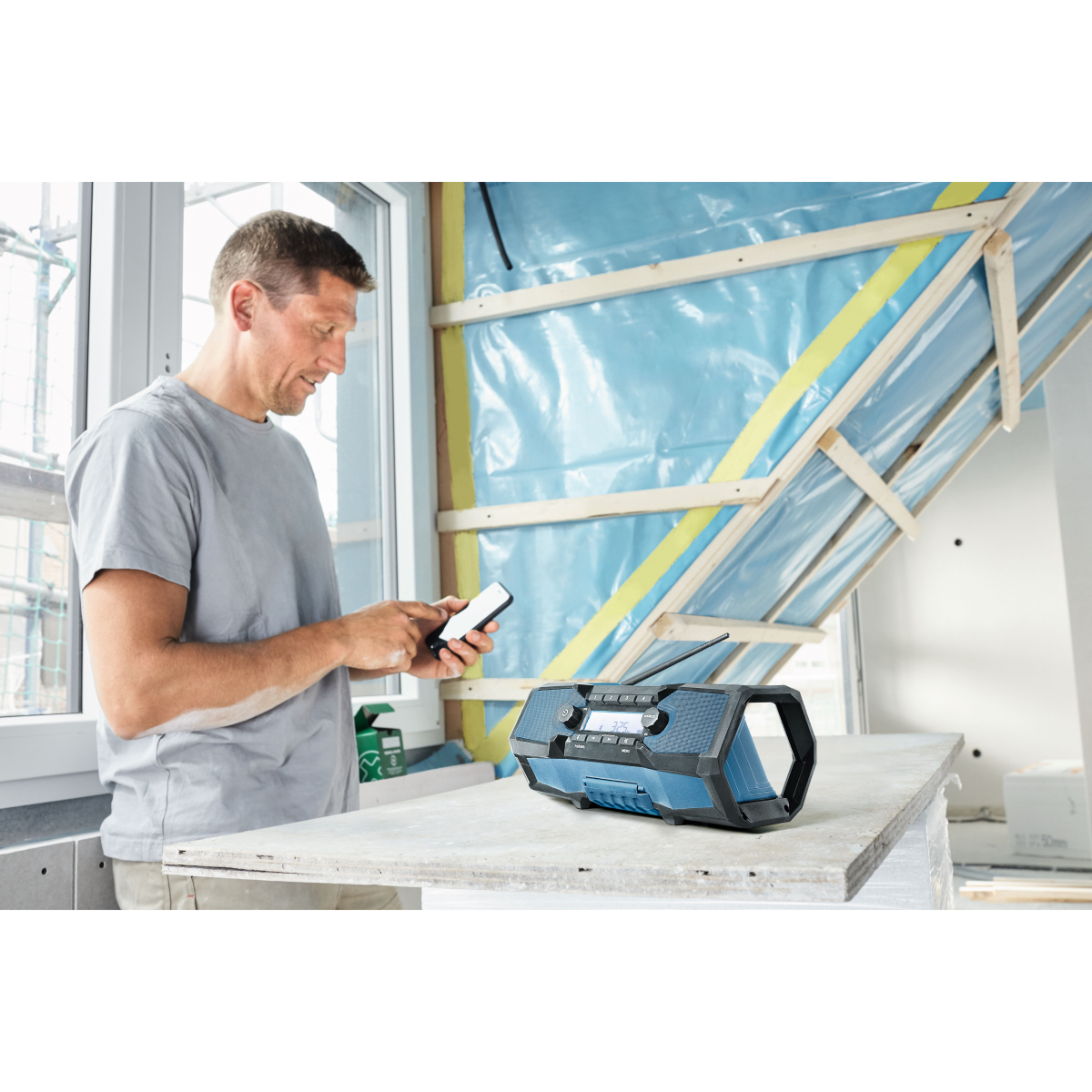 Bosch GBP18V-2C Body Only 18V Connection Ready Bluetooth Radio in Carton