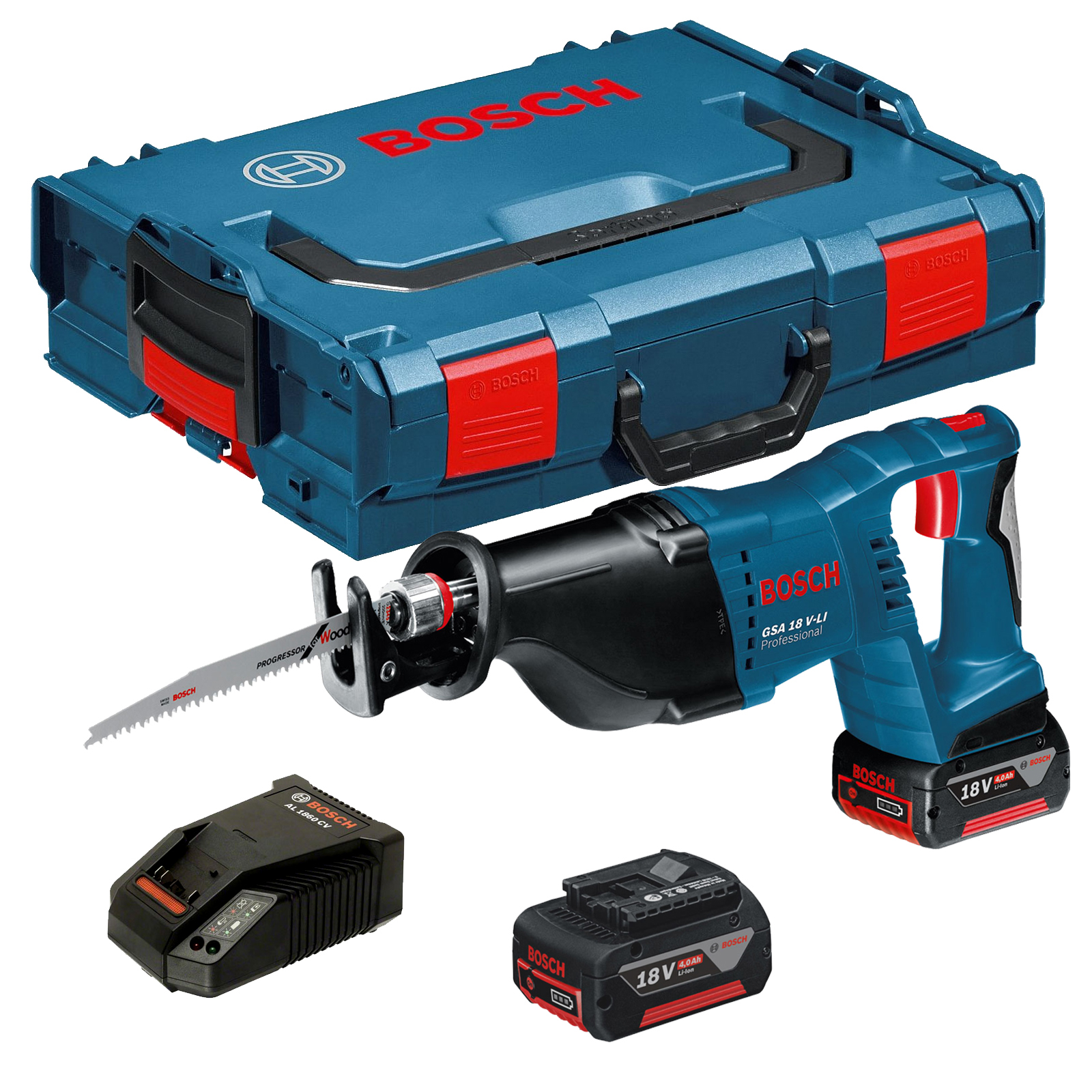 Bosch GSA 18 V-LI 18V Professional Reciprocating Saw 2x5.0Ah in L-BOXX
