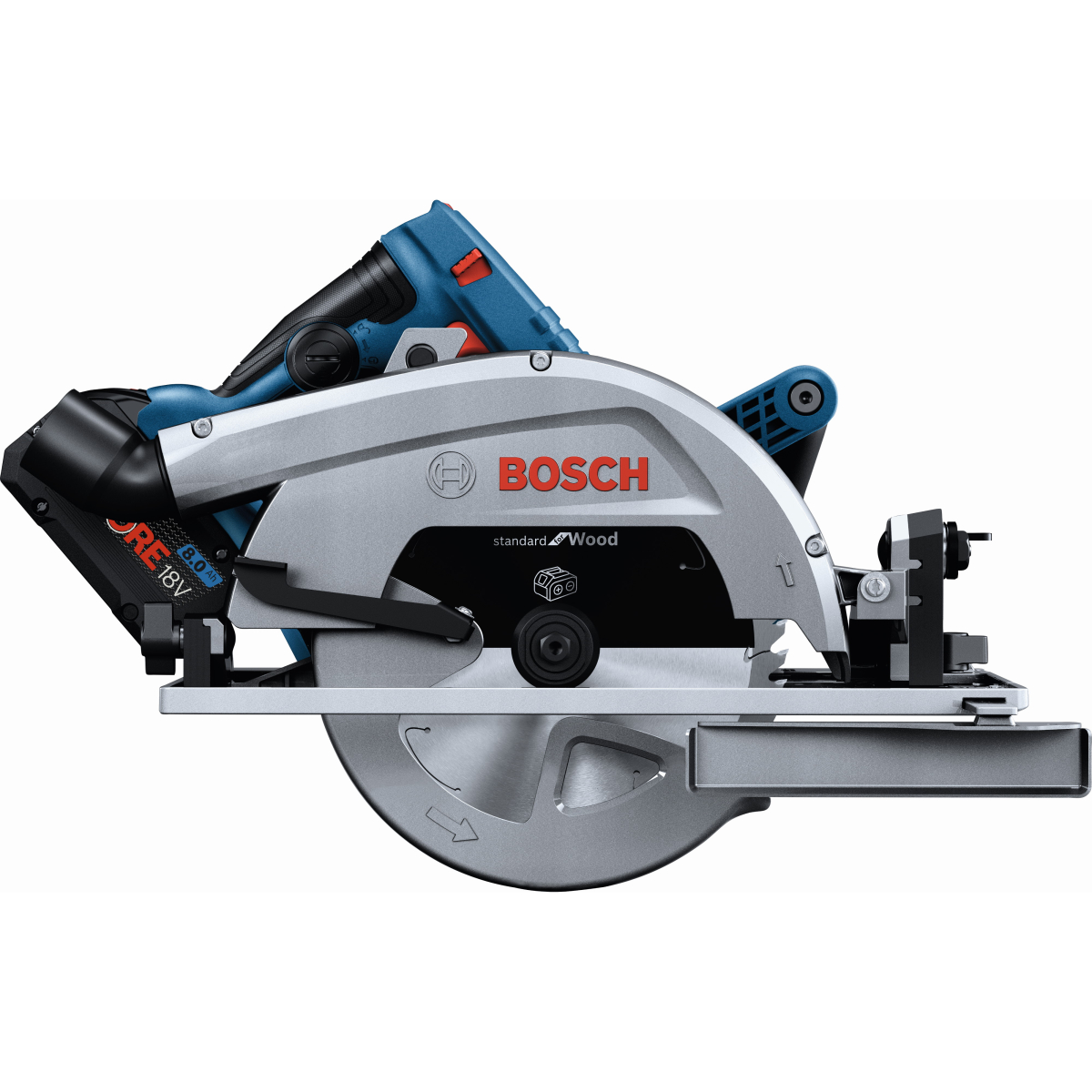 Bosch GKS 18V-68 GC 18V BITURBO BRUSHLESS Guide Rail Compatible Circular Saw 190mm Connected (2x8Ah ProCORE18V Batteries) in L-Boxx