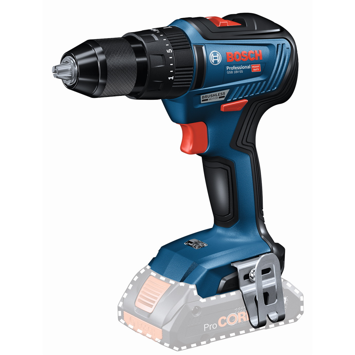 Bosch GSB18V-55N Body Only 18V Brushless 2-Speed Combi Drill in Carton