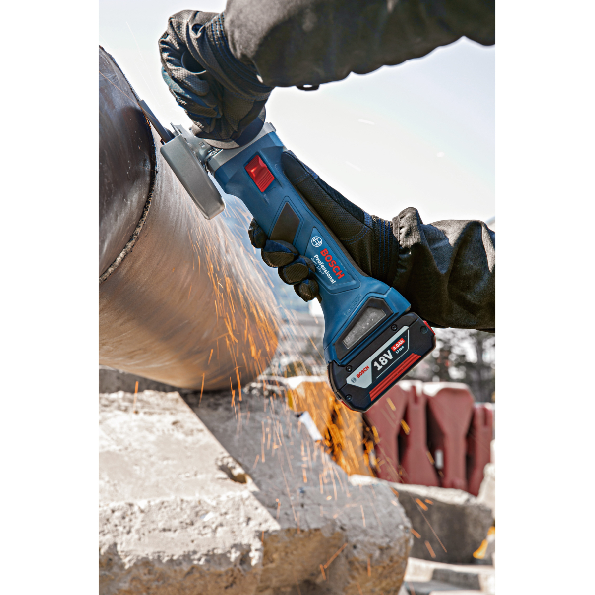 Bosch GWS18V-7125CG Body Only 18V Brushless 125mm Angle Grinder in L-BOXX