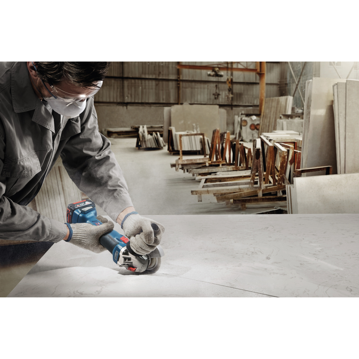 Bosch GWS18V-115L Body Only 18V Brushless 115mm Angle Grinder in L-BOXX