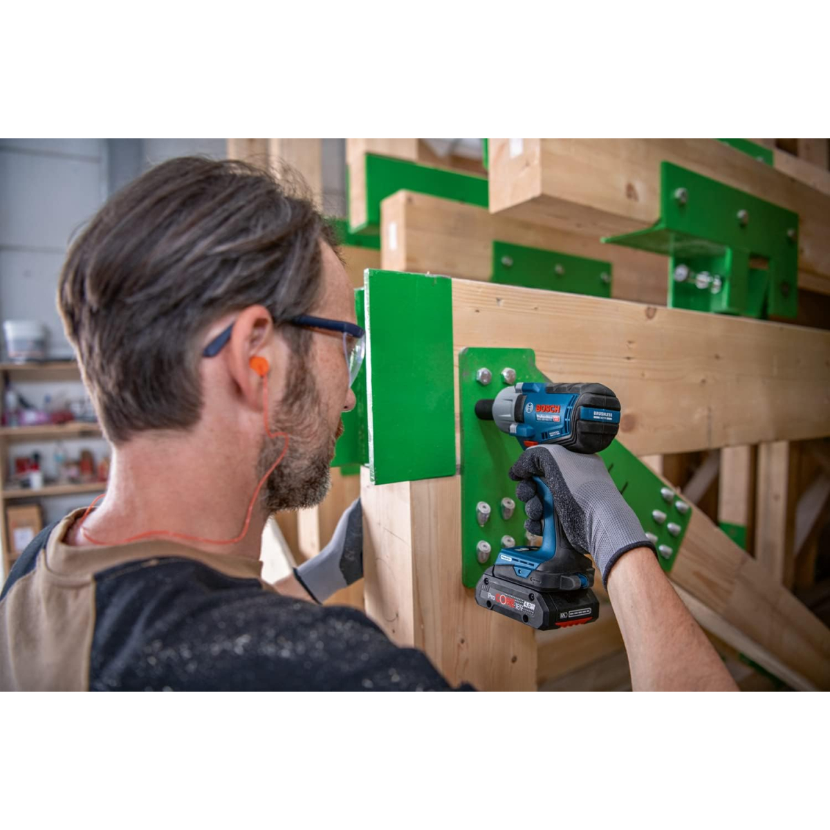 Bosch GDS 18V-450 PC 18v BRUSHLESS Mid-Torque Impact Wrench 1/2" Connected (2x 4.0Ah ProCORE18V) in L-Boxx