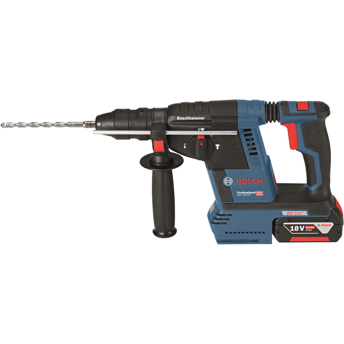 Bosch GBH18V-26F 18V Brushless SDS+ Hammer with Quick Change Chuck and 2x 8.0Ah Batteries in L-BOXX