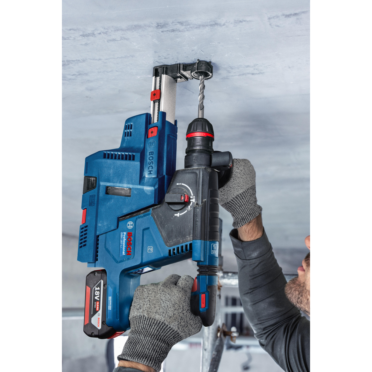 Bosch GBH18V-24 Body Only 18V SDS+ Rotary Hammer Brushless in L-Boxx