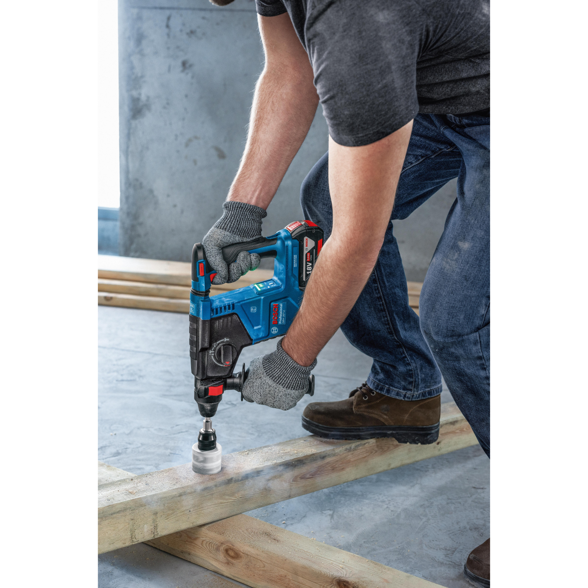 Bosch GBH18V-24 Body Only 18V SDS+ Rotary Hammer Brushless in L-Boxx