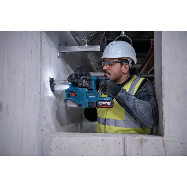 Bosch GBH 18V-22 Body Only 18v BRUSHLESS 2KG SDS+ Hammer Drill Vibration Control with GDE 18V-12 in L-Boxx