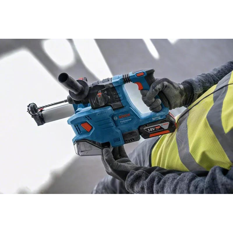 Bosch GBH 18V-22 Body Only 18v BRUSHLESS 2KG SDS+ Hammer Drill Vibration Control with GDE 18V-12 in L-Boxx