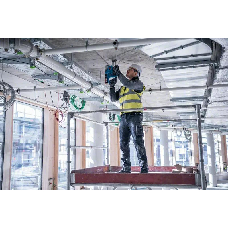 Bosch GBH 18V-22 Body Only 18v BRUSHLESS 2KG SDS+ Hammer Drill Vibration Control with GDE 18V-12 in L-Boxx