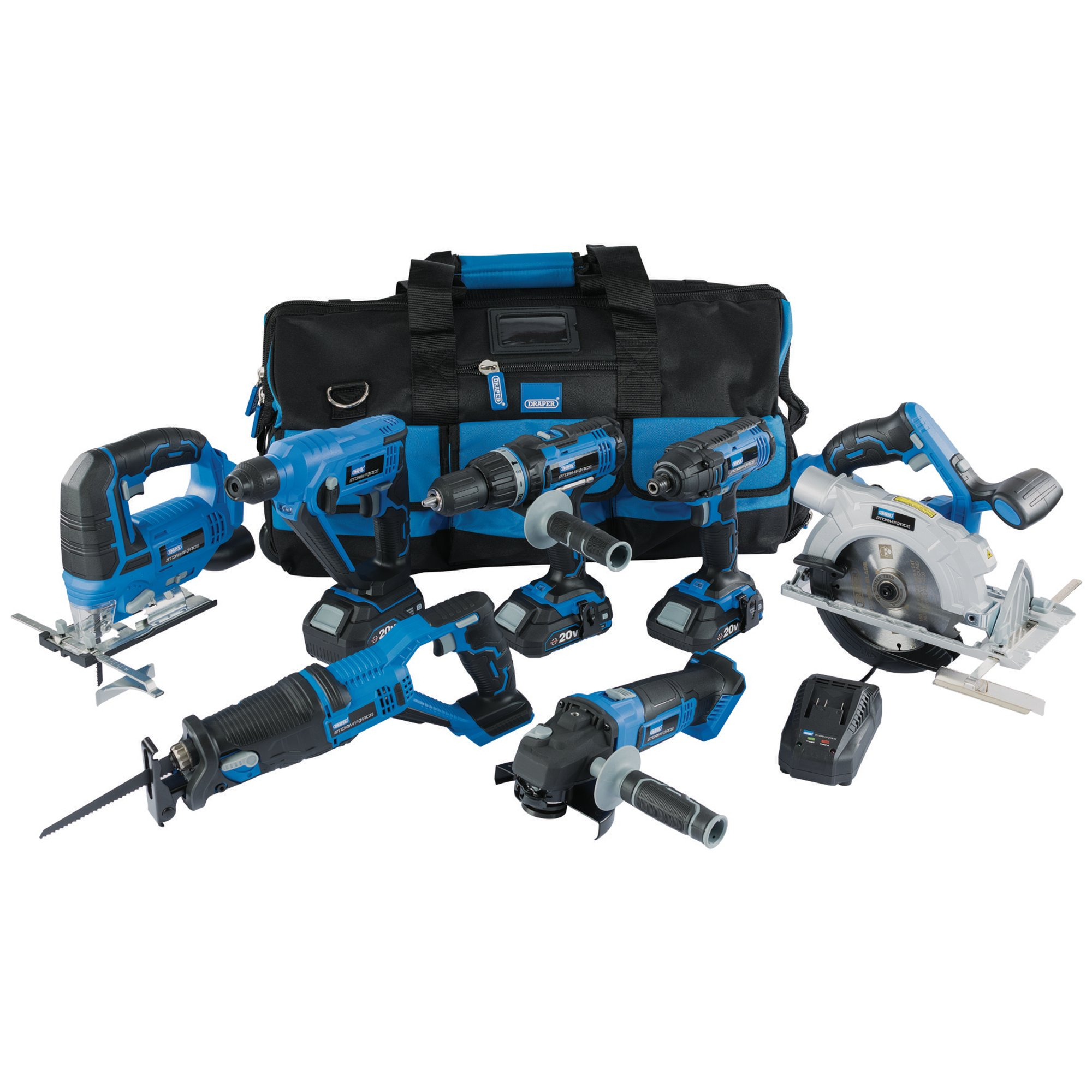 Draper 07025 *720VMK Storm Force 20Volt 7-Machine Cordless Kit (12 Piece)