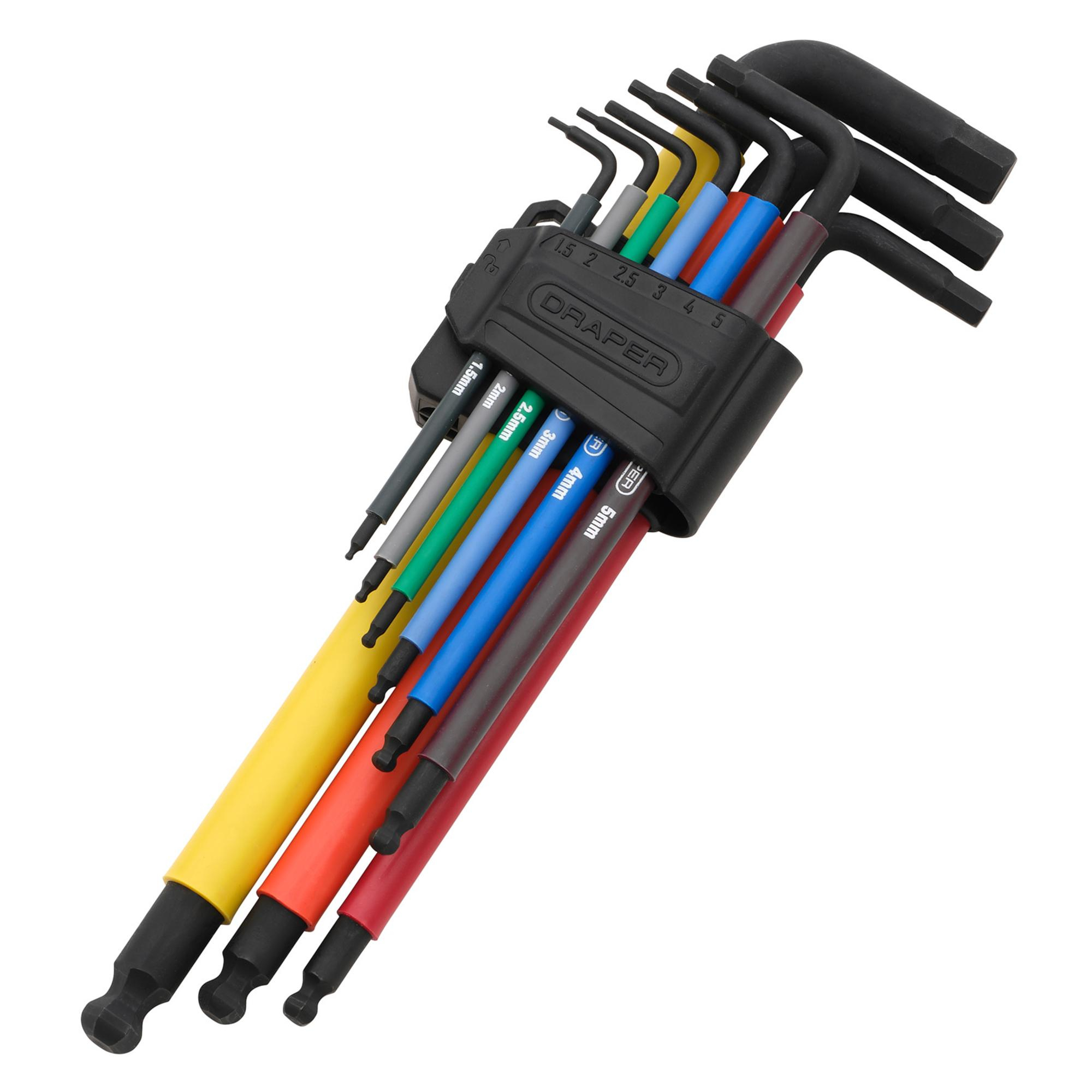 Draper 07109 MHKS9 Extra Long Arm Hex Key Set (9 Piece)