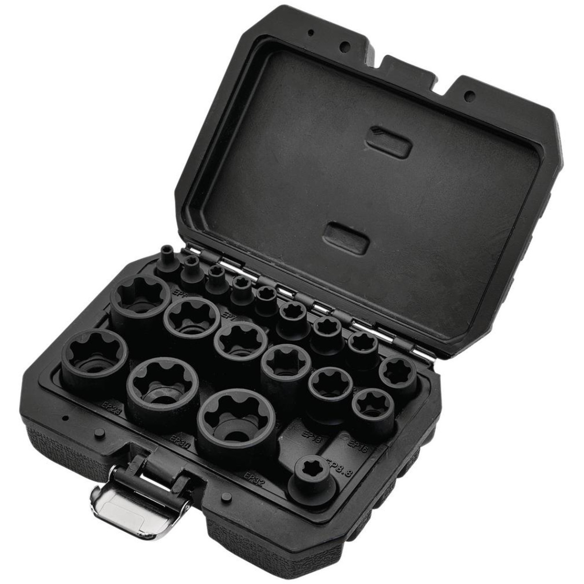 Draper 07128 External Torx Plus Socket Set, 1/4", 3/8", 1/2" Sq. Dr. (19 Piece) 