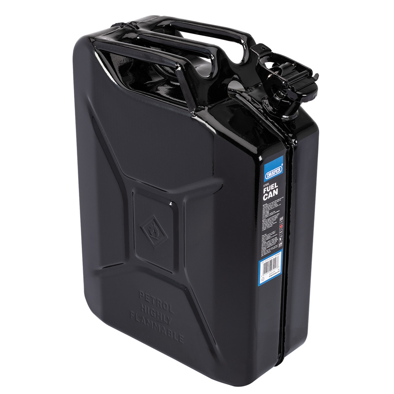 Draper 07257 SFC20L-BLACK/C 20L Steel Fuel Can (Black)