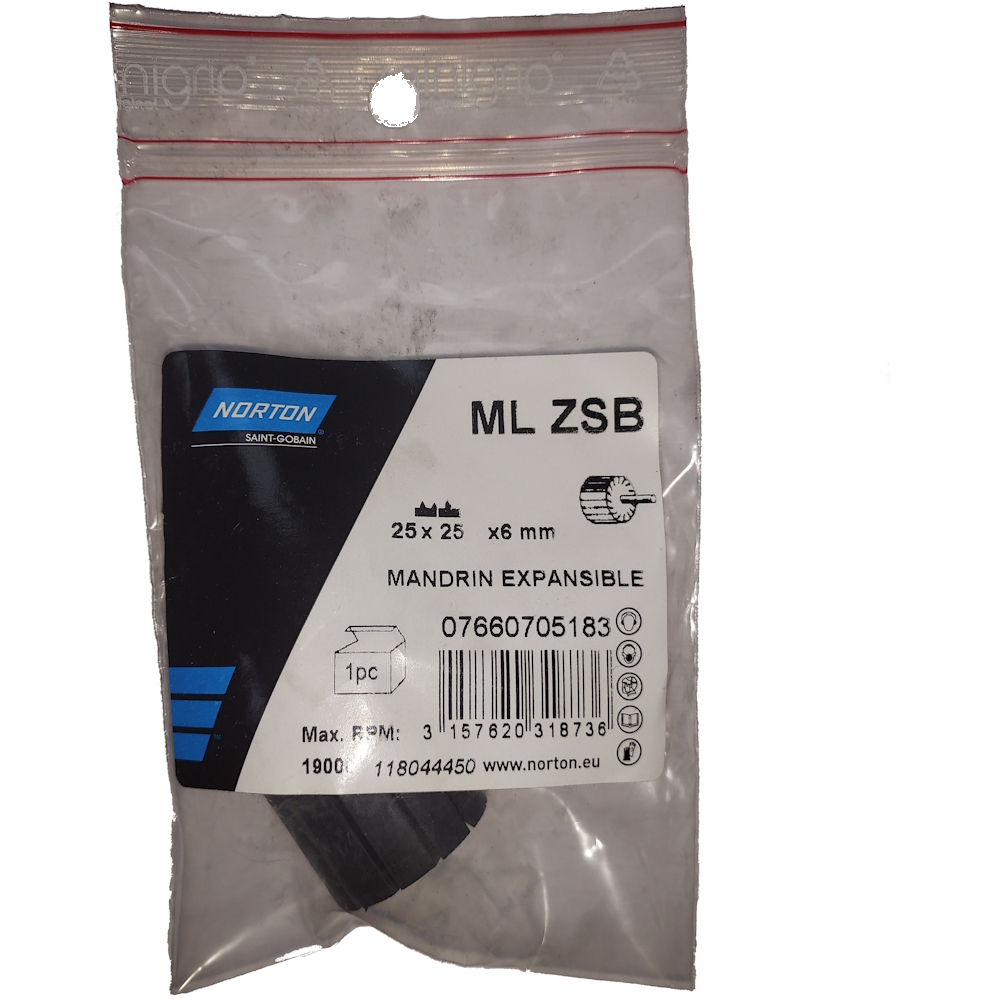 Norton 07660705183 25 x 25 x 6mm Spiraband Mandrel