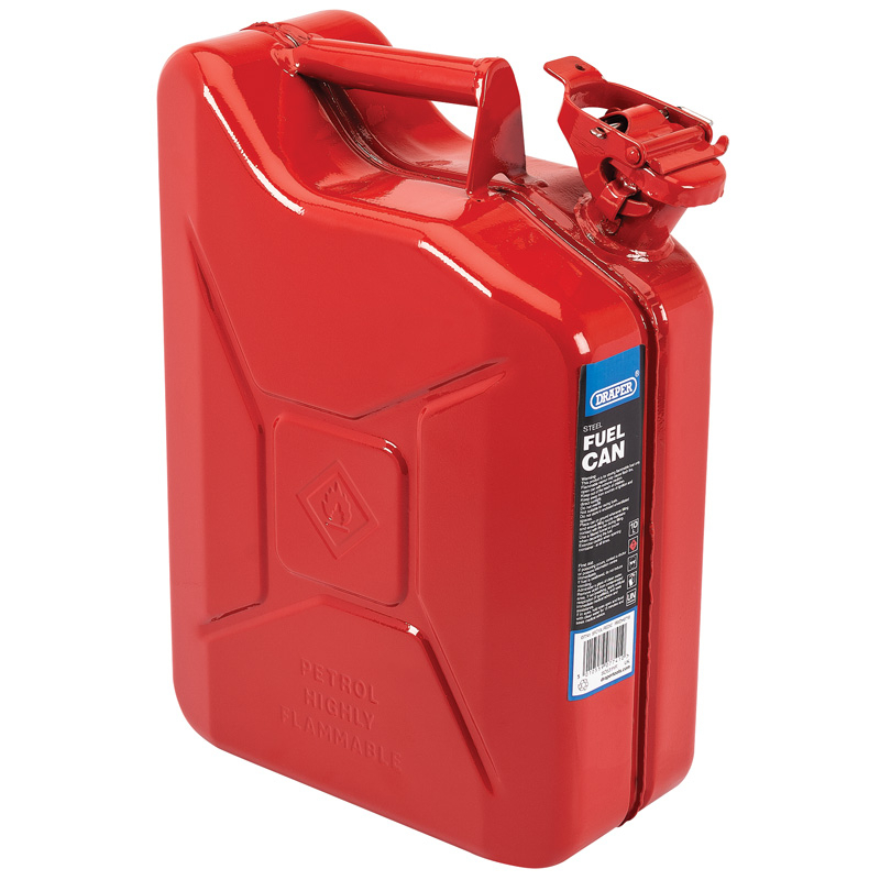 Draper 07741 SFC10L-RED/C 10L Steel Fuel Can (Red)