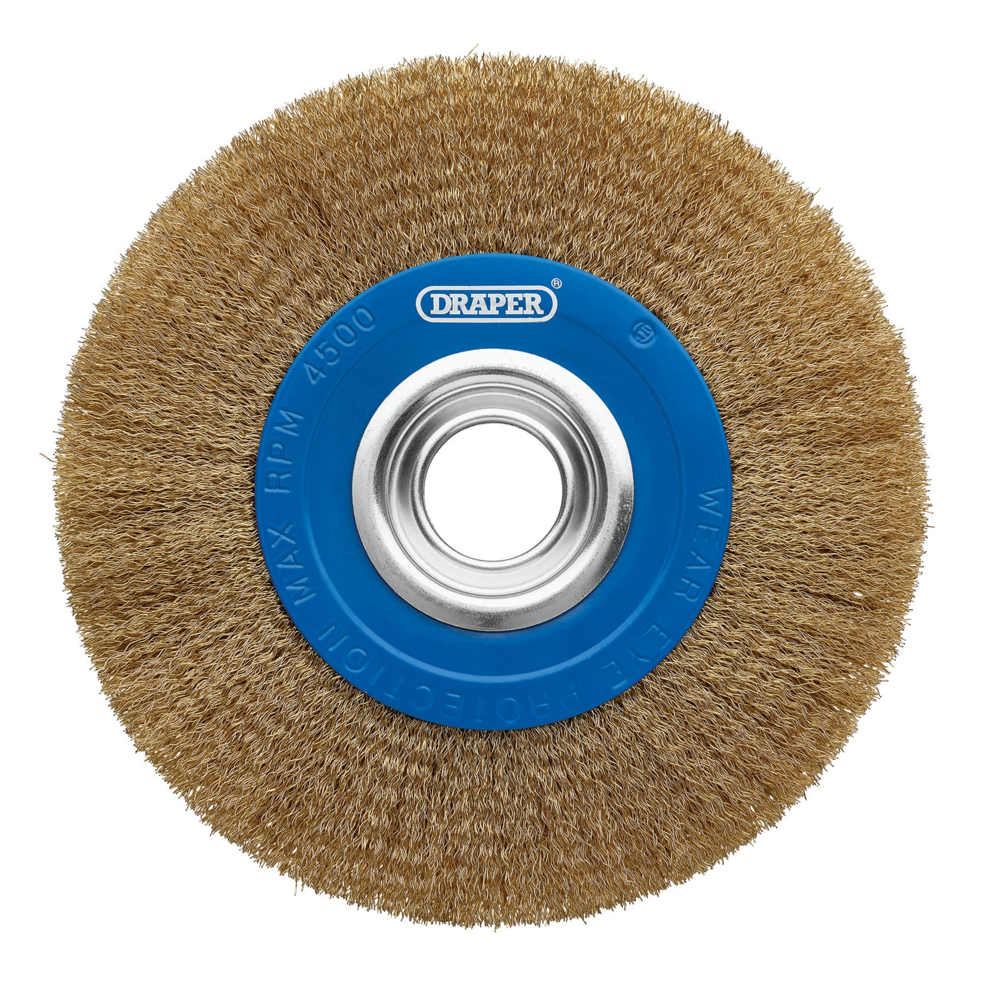 Draper 08067 Brassed Steel Bench Grinder Wire Wheel Brush, 200 x 25 x 31.75mm
