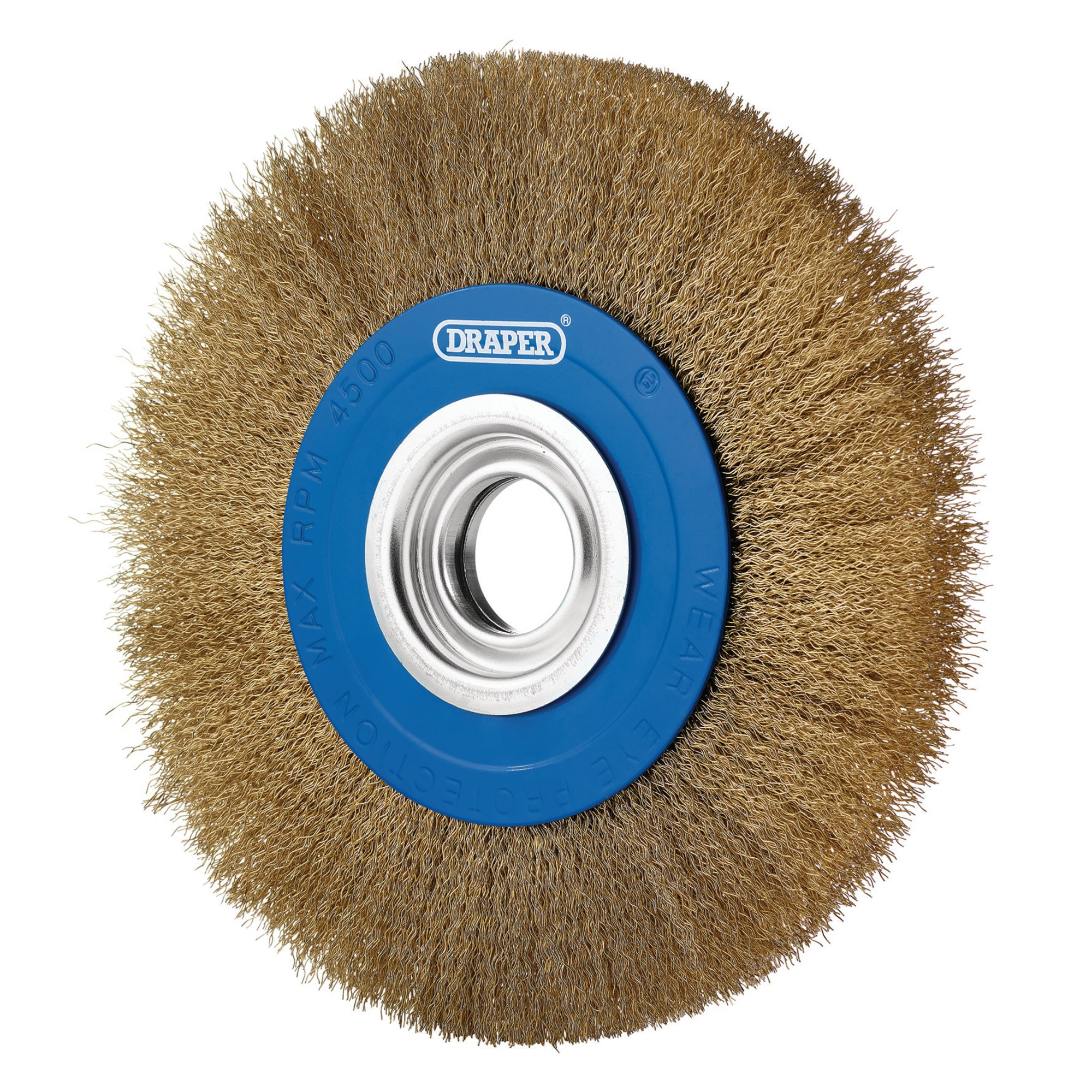 Draper 08067 Brassed Steel Bench Grinder Wire Wheel Brush, 200 x 25 x 31.75mm