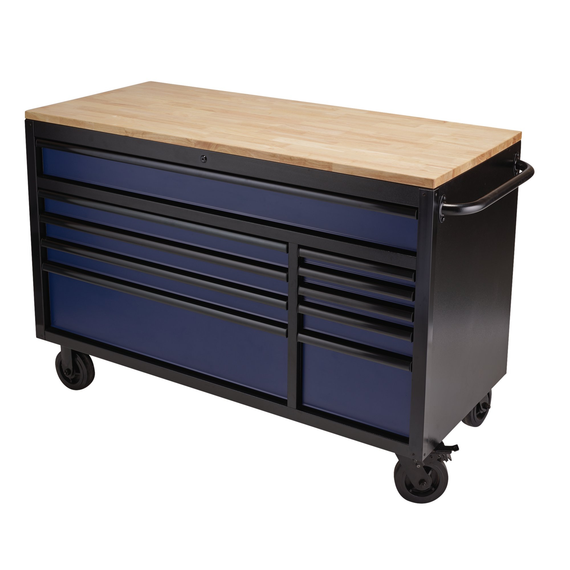 Draper 08237 B100-56B Bunker&#174; Workbench Roller Tool Cabinet, 10 Drawer, 56", Blue