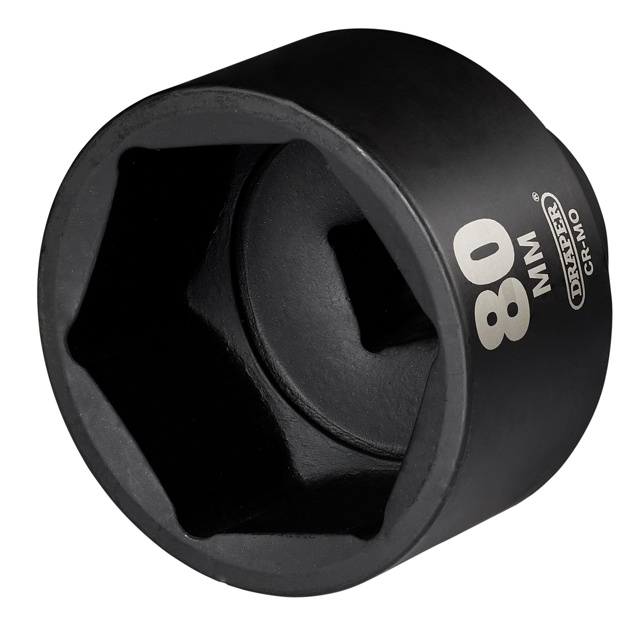 Draper 08505 HI-TORQ® Impact Socket, 1" Square Drive, 80mm 6-Point CR-MO Steel 