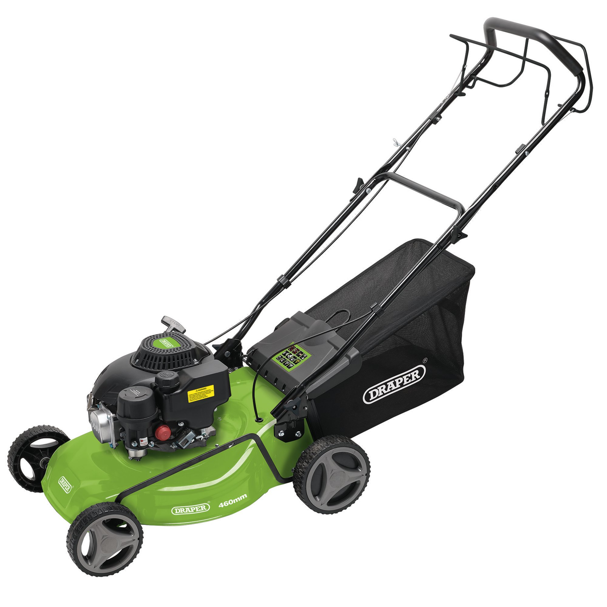 Draper 08672 LMP460 Self Propelled Petrol Lawn Mower, 460mm, 150cc/3.6 Hp