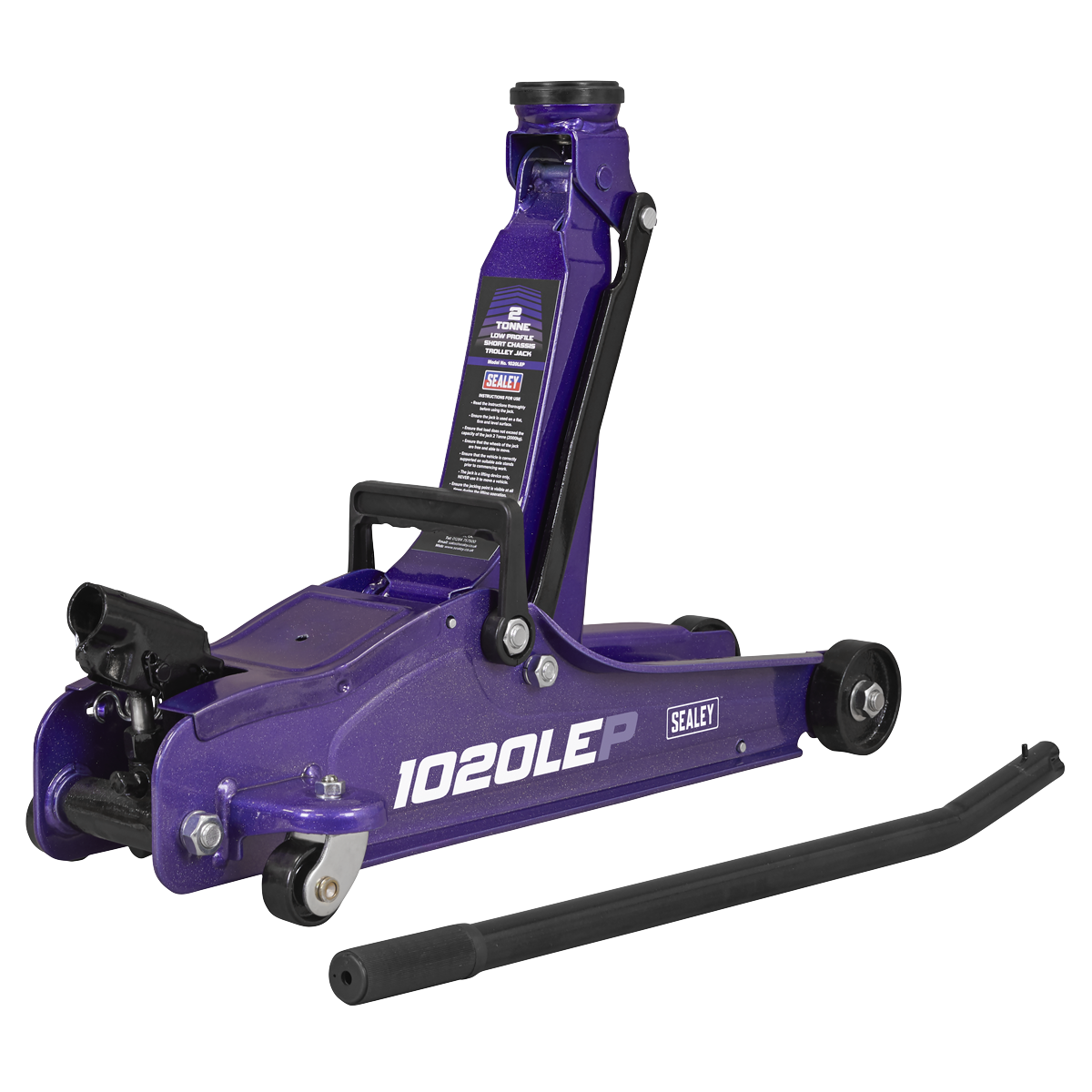 Sealey 1020LEP Low Profile Short Chassis Trolley Jack 2 Tonne - Purple