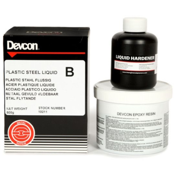 Devcon 10211 Plastic Steel Liquid (B) 500g  (1x500g)