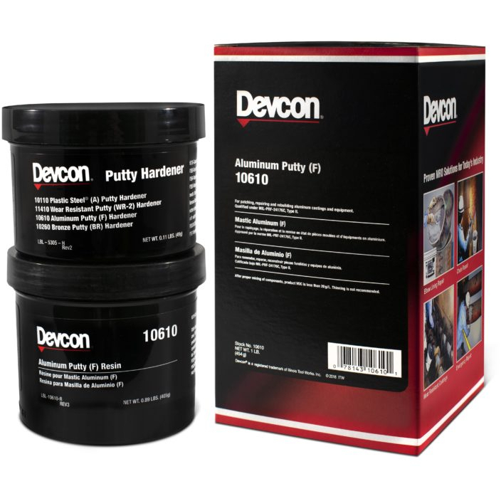 Devcon 10610  Aluminium Putty (F) 1lb (450g) (Carton of 6)
