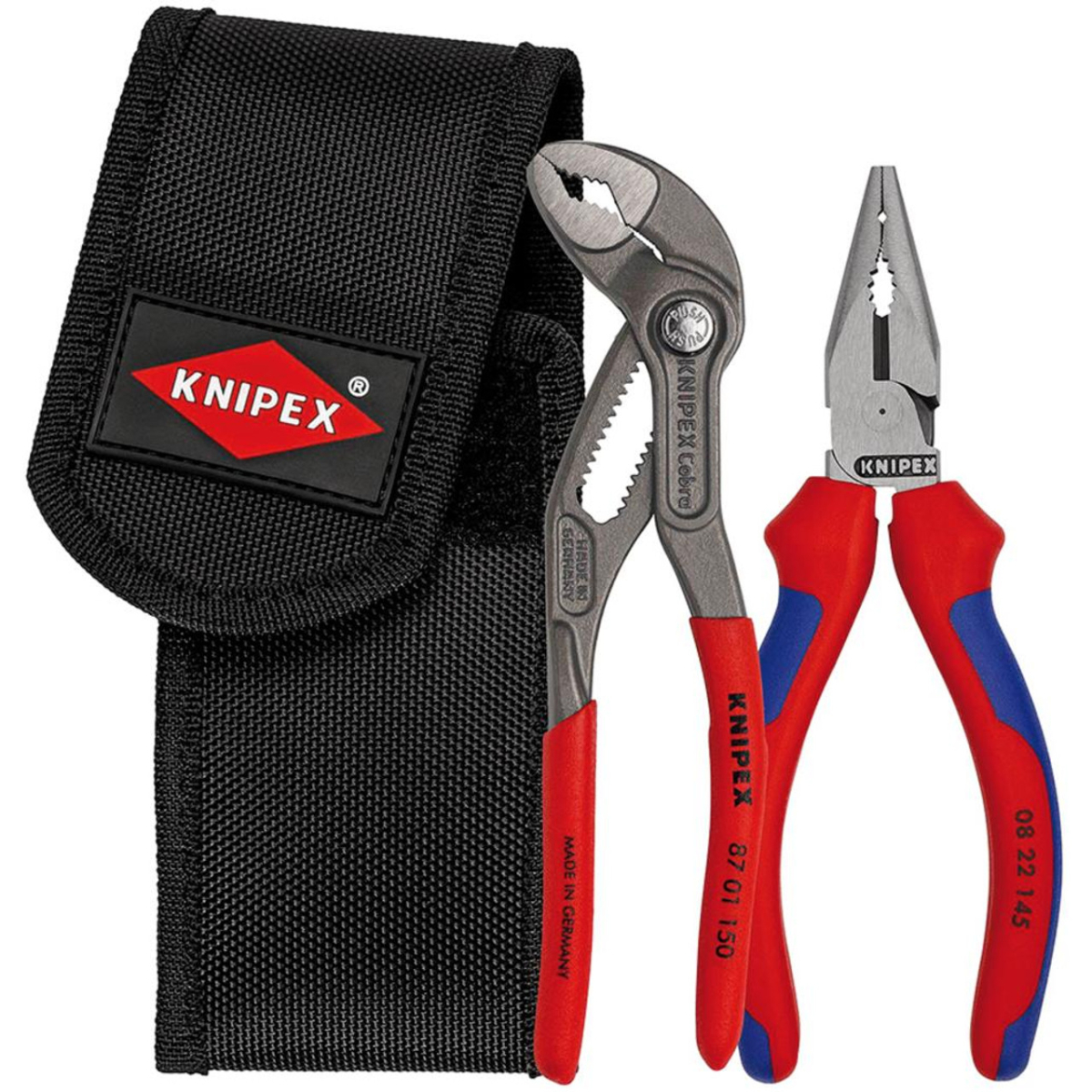 Knipex  00 20 72 V06 Mini Pliers Set in Belt Tool Pouch, 1 x 08 22 145, 1 x 87 01 150  10614