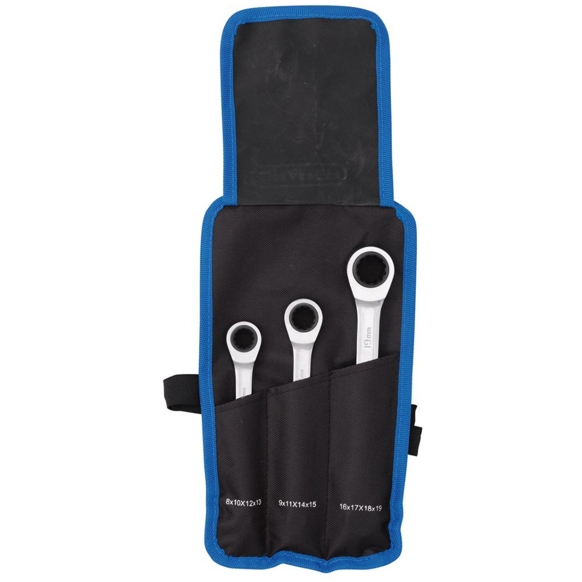 Draper 11652 Metric 4-in-1 Reversible Double Ring End Ratchet Spanner Set (3 Piece)