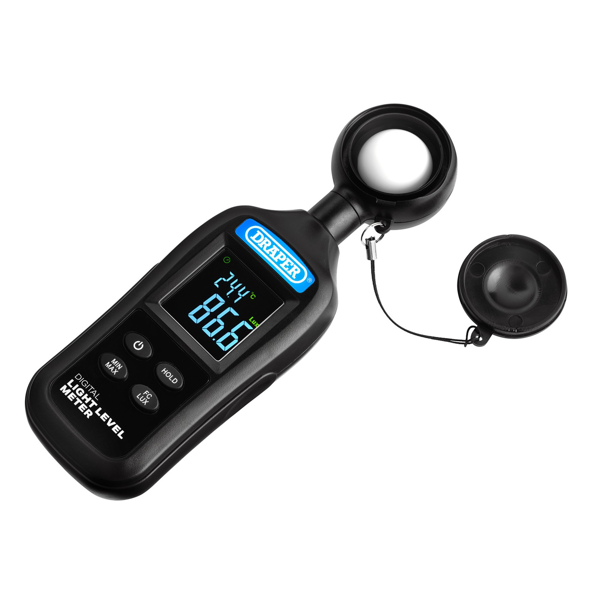 Draper 12443 Handheld Digital Light Level Meter, 0-200KLux and -20 to +70°C
