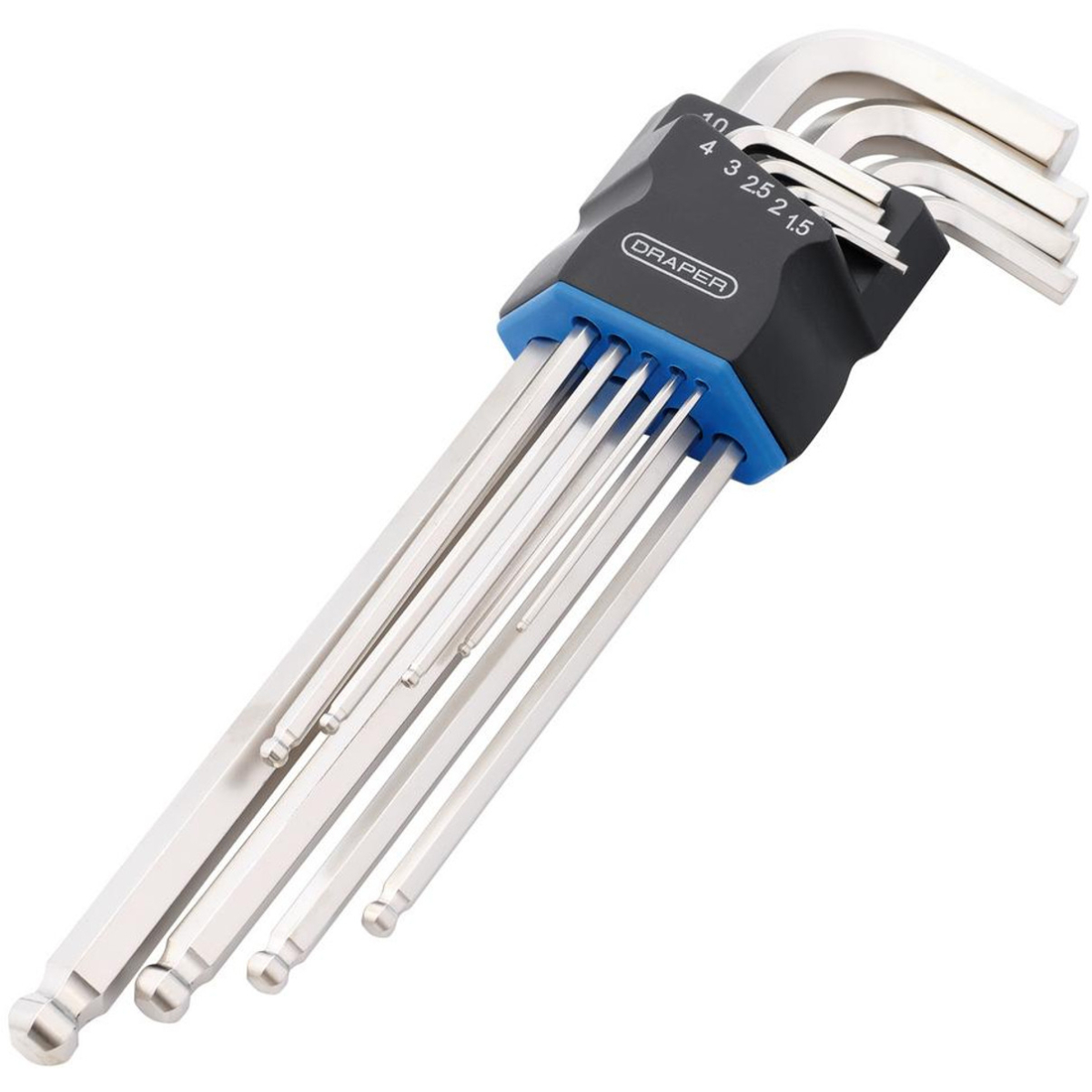 Draper 12809 Metric Extra Long Arm Ball End Hex Key Set (9 Piece) 