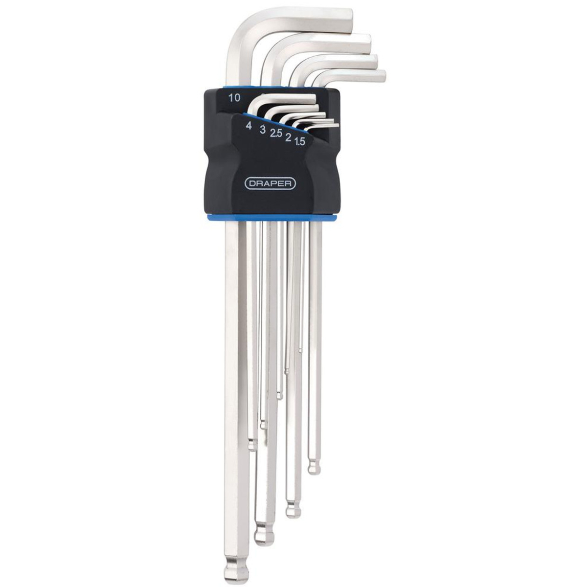 Draper 12809 Metric Extra Long Arm Ball End Hex Key Set (9 Piece) 